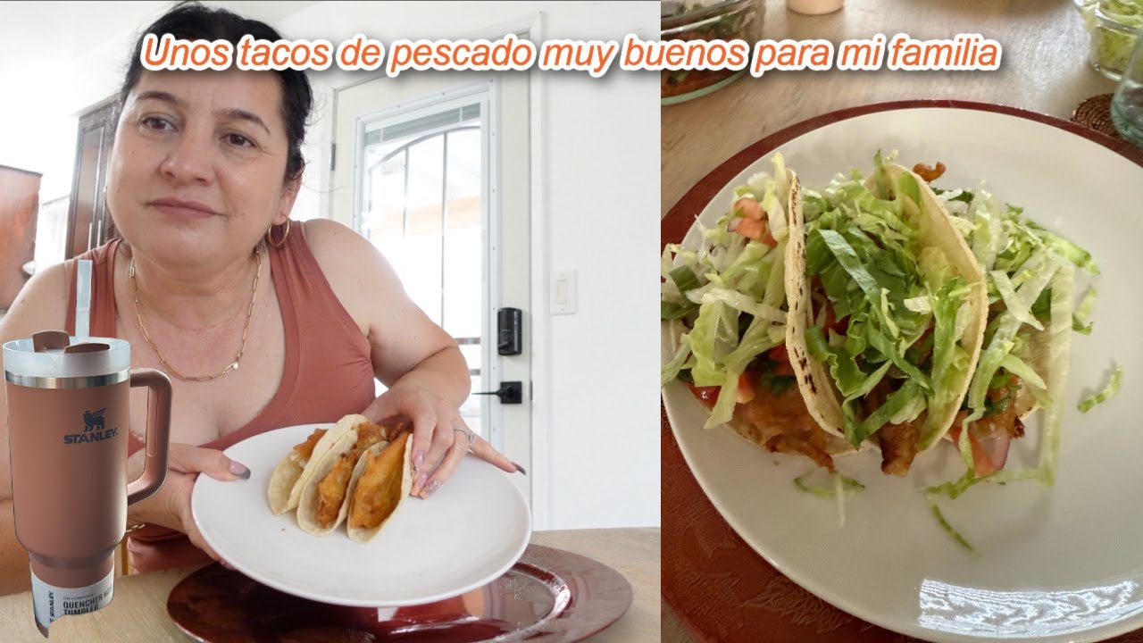 Unos deliciosos tacos de pescado para mi familia