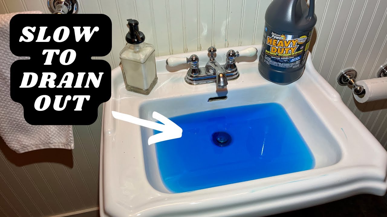Clogged Bathroom Sink Drain Cleared With Boiling Water/Instant Power Drain Cleaner