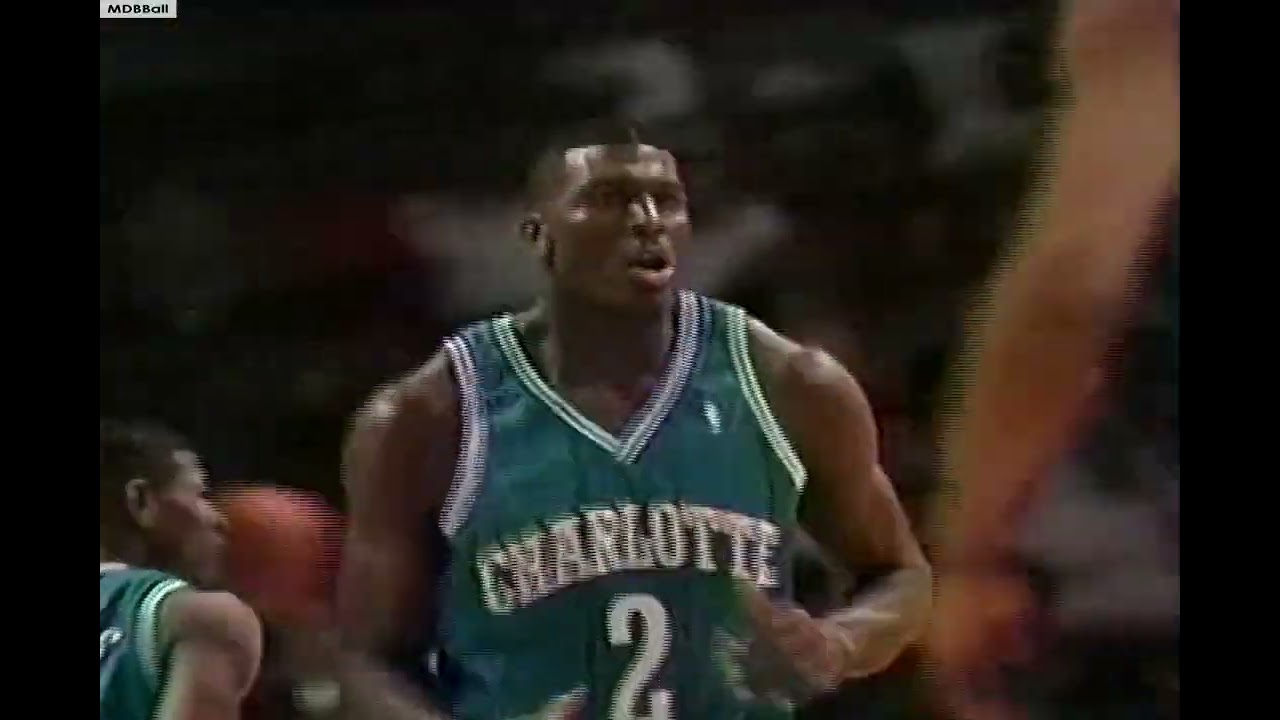 Rookie Larry Johnson Highlights - Hornets @ Spurs March 1992
