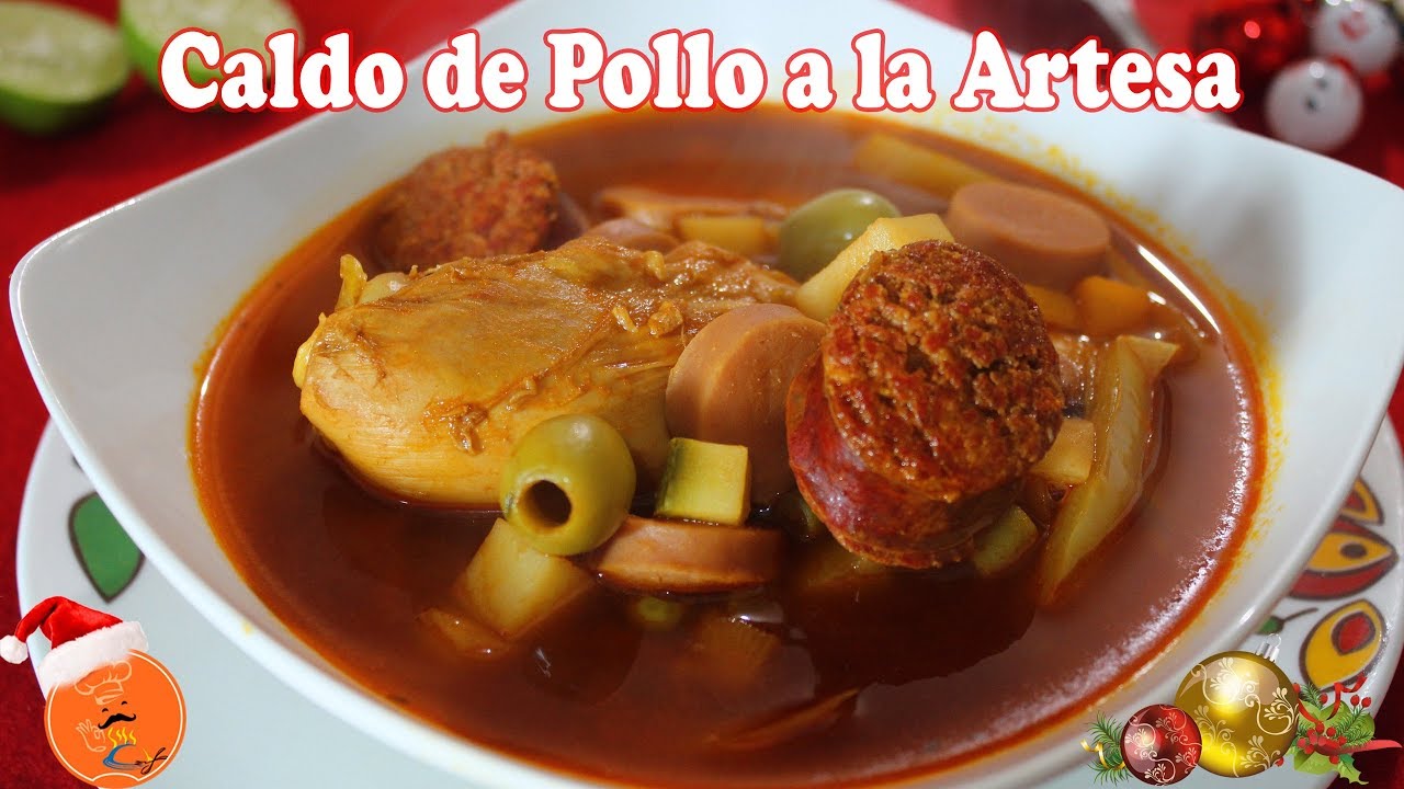 Caldo de Pollo a la Artesa Fácil y Delicioso