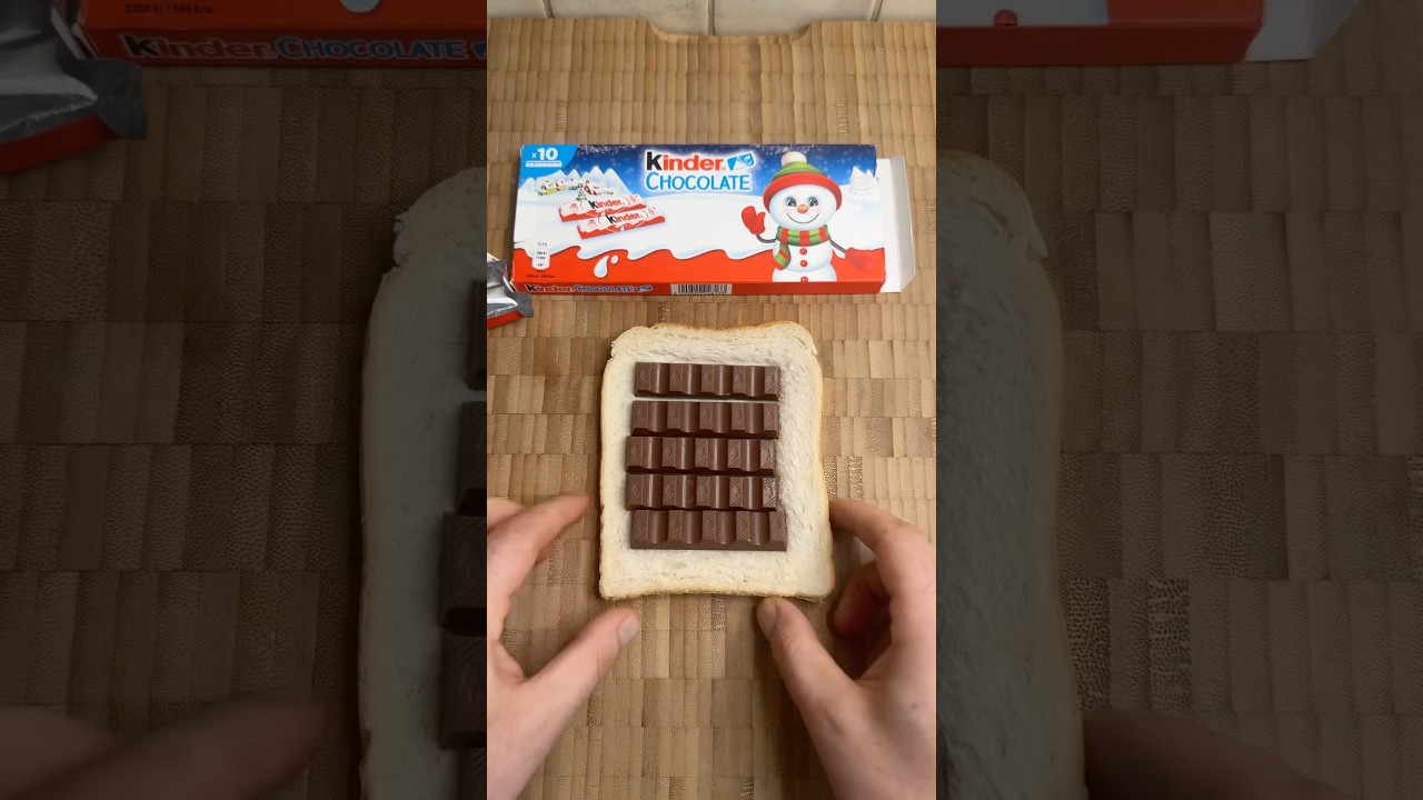 Kinder Bars cookies on toast ! 😮