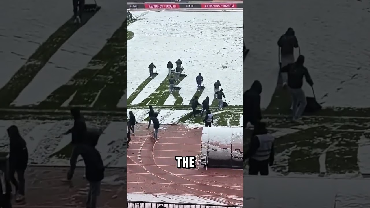 during the match it snowed. #soccer #soccershort
