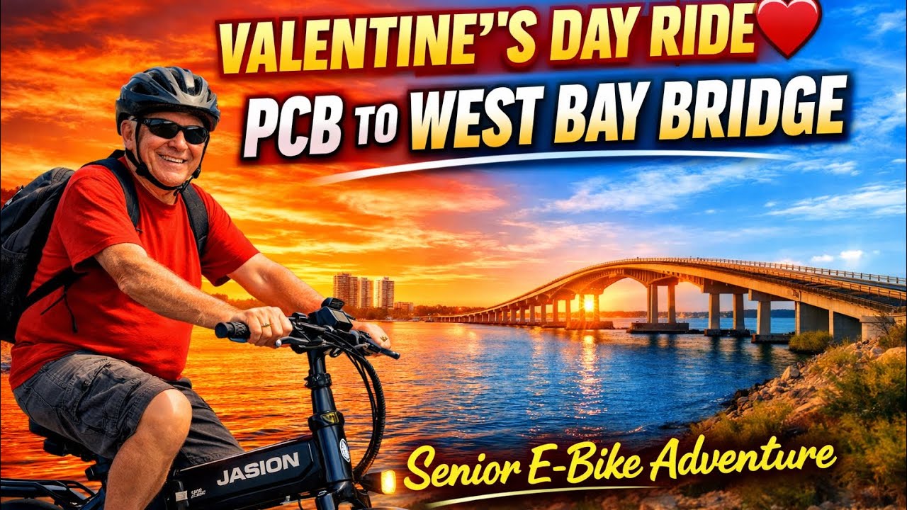  VALENTINE’S DAY RIDE ❤️PCB TO WEST BAY BRIDGE- Senior E-Bike Adventure