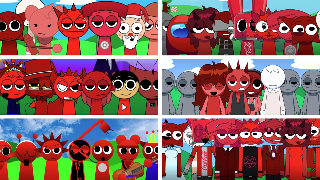 Incredibox - Sprunki but ONLY RED SPRUNKI in ALL Different Mods