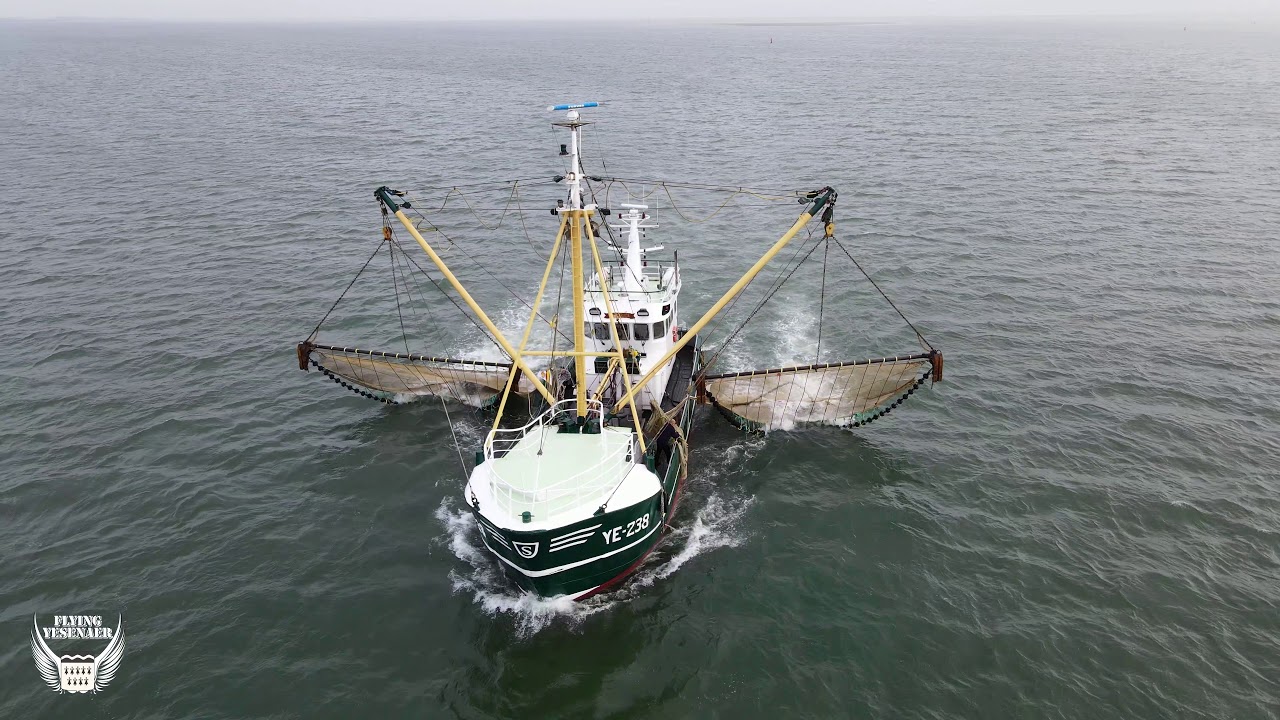 Viskotter YE-238 Geertruida op de Oosterschelde
