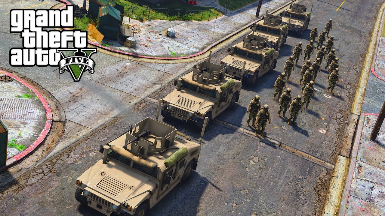 GTA 5 - Military ARMY Patrol Ep. #87 FOURTH OF JULY SPECIAL! Hood Patrol MASSIVE HOOD RAID!