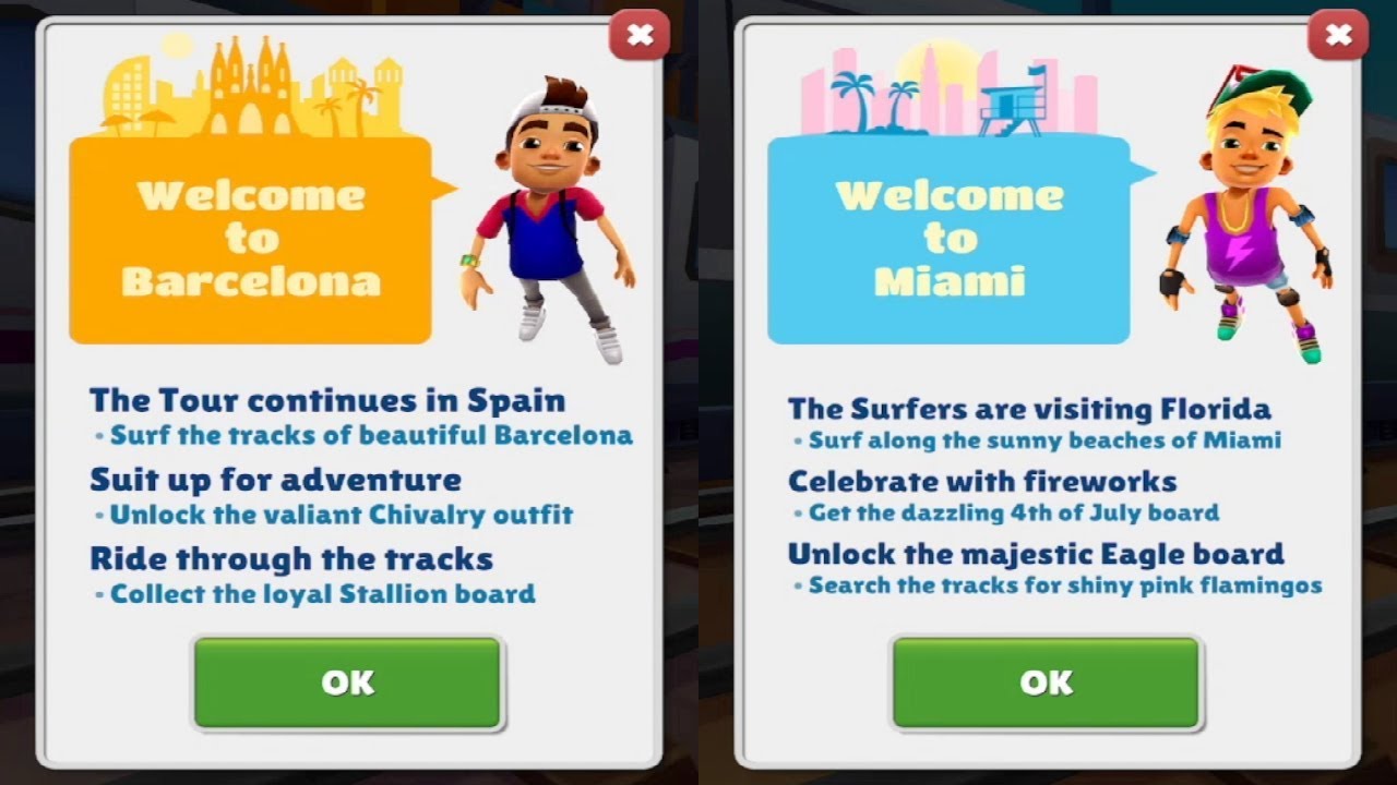 Subway Surfers: Barcelona VS Miami Gameplay