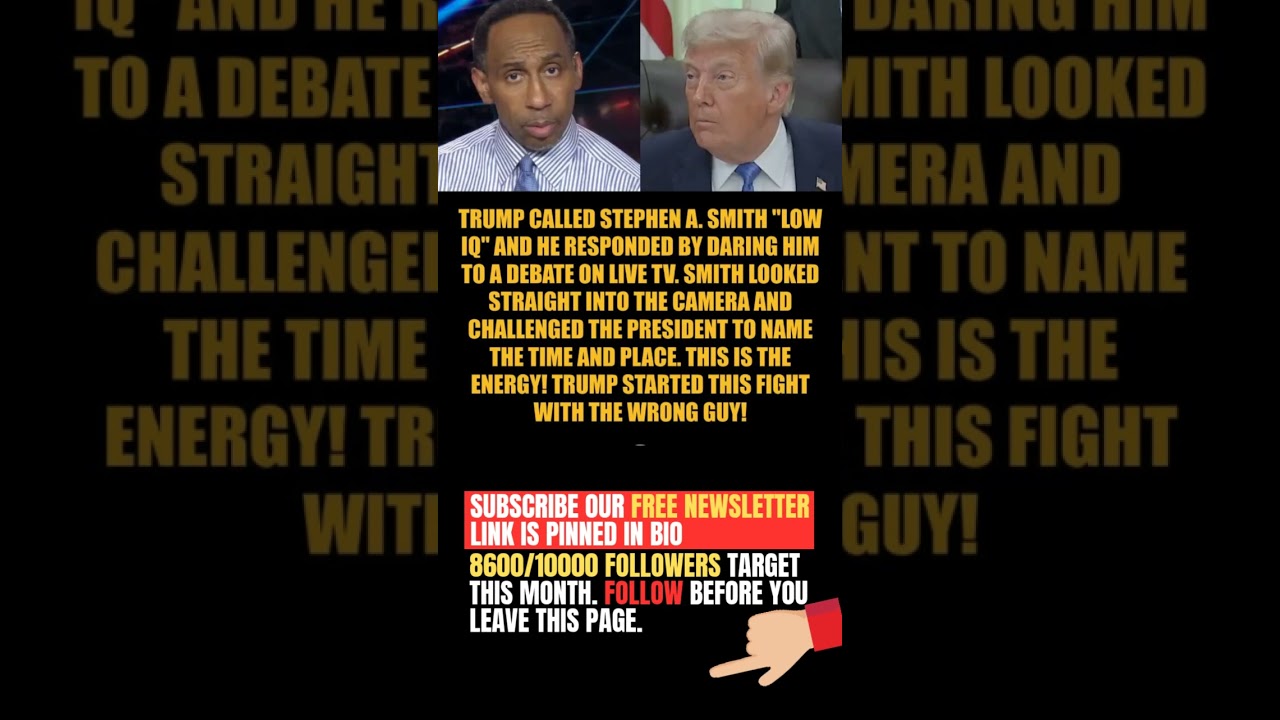 BREAKING: Stephen A. Smith Dares Trump to Debate Him After President Calls Him 