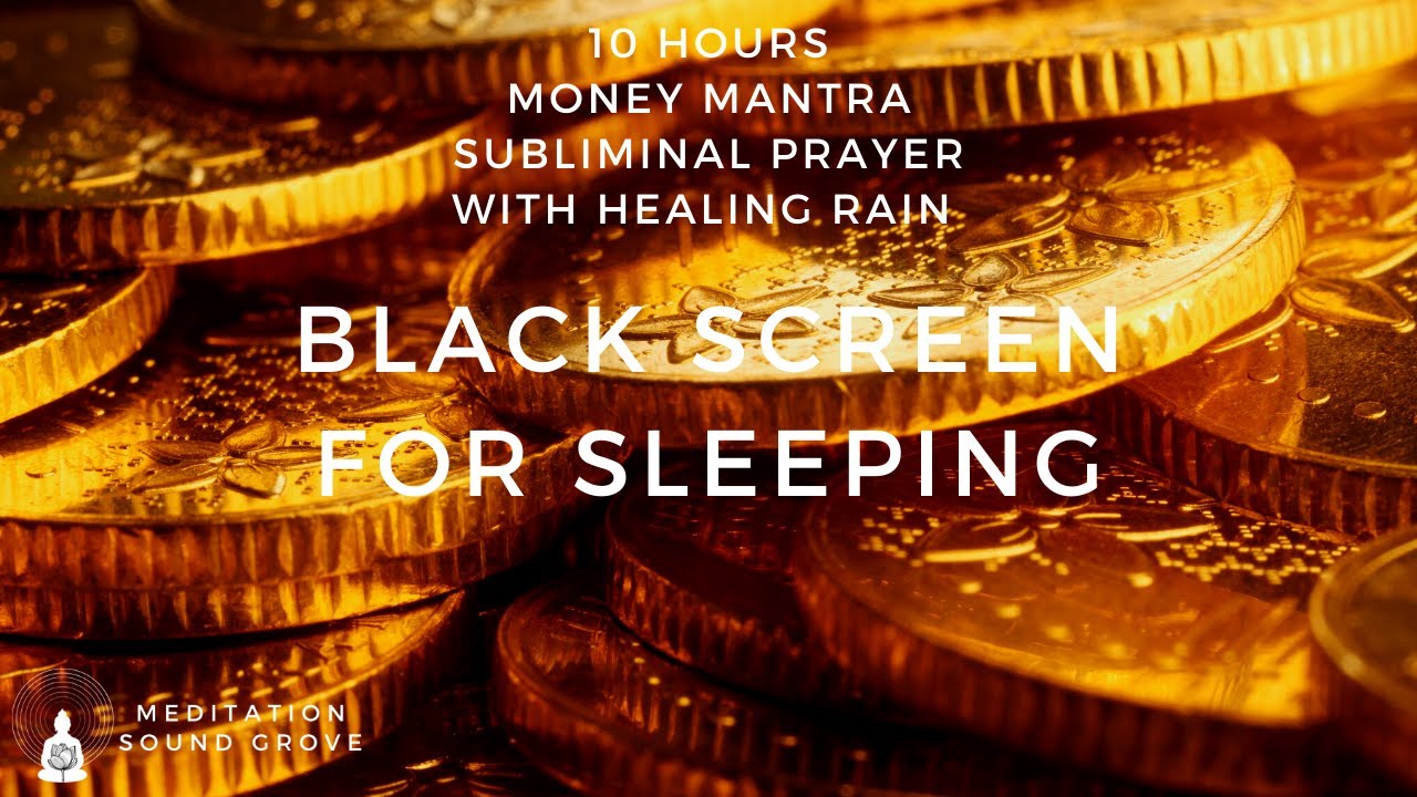 MANIFEST MONEY IN YOUR SLEEP || 10 Hours of MONEY MANTRA Subliminal + Healing Rain || BLACK SCREEN