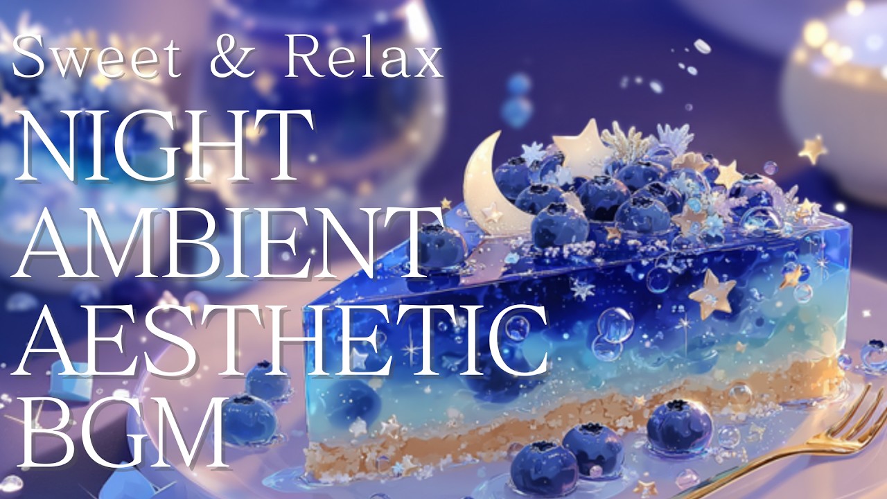 2 Hour Night Cafe Ambient Music 🌙 Relaxing Study & Work BGM (Aesthetic Synth)