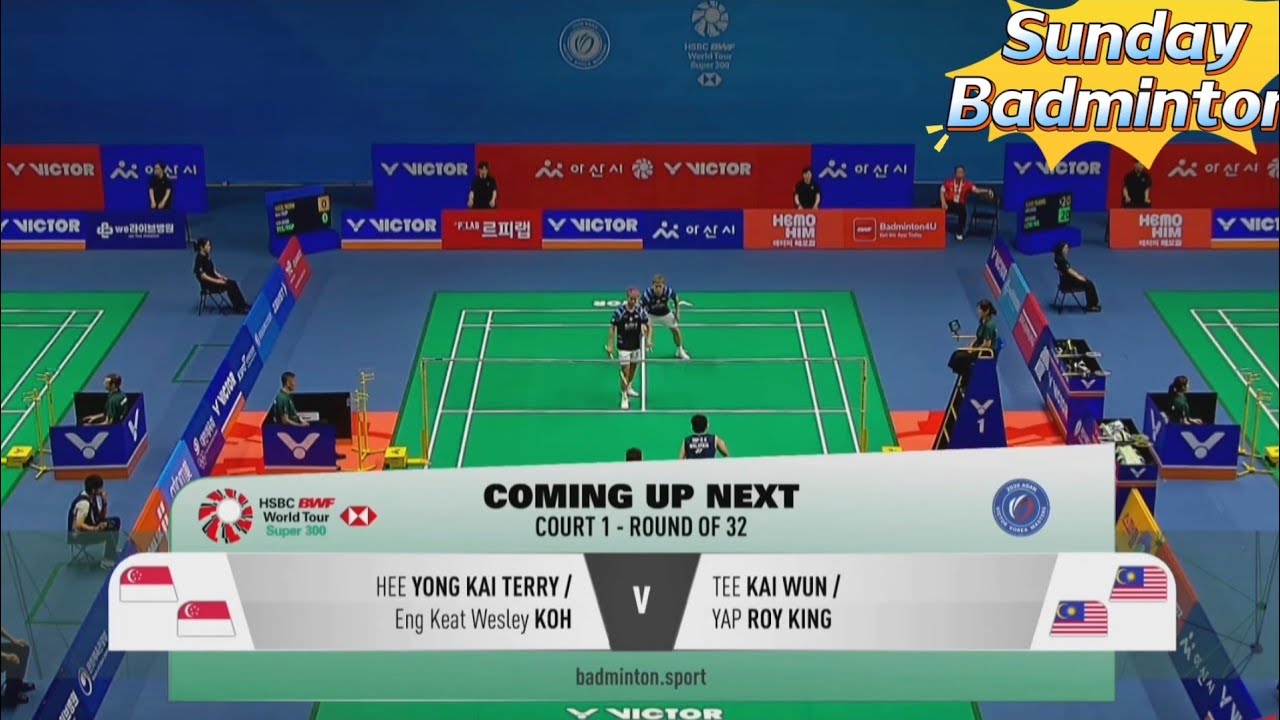 VICTOR Korea Masters 2026 R32 MD Tee Kai Wun/Yap Roy King vs Hee Yong Kai Terry/Eng Keat Wesley Koh