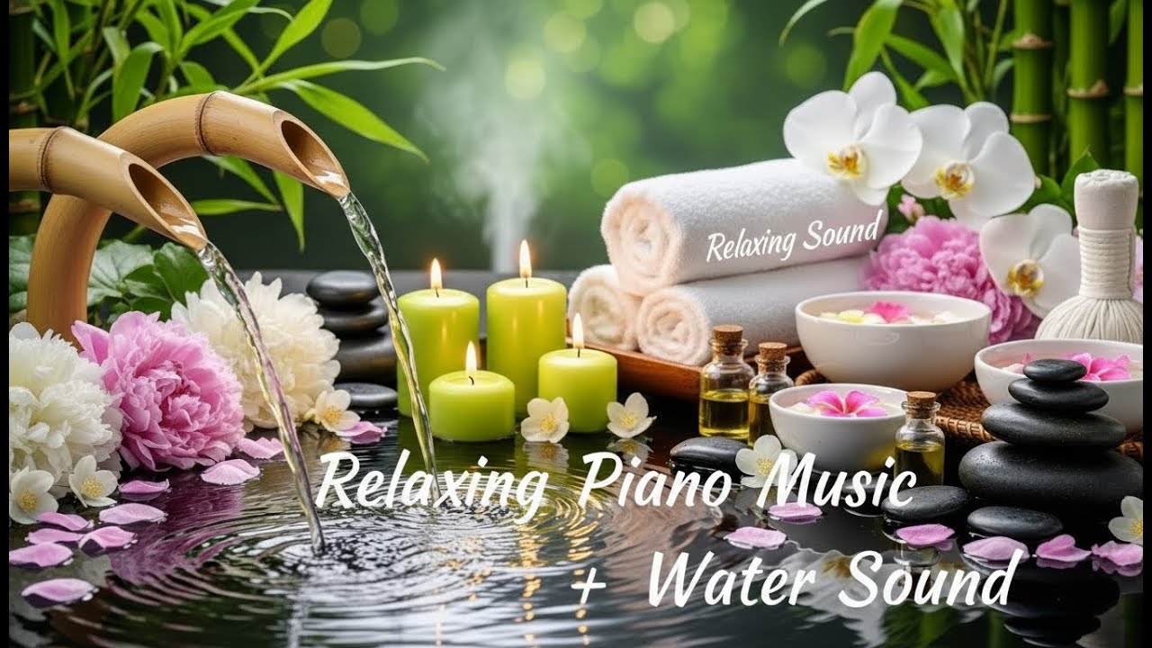 Tranquil Water Sounds with Soft Piano for Yoga, Meditation, and Sleep
