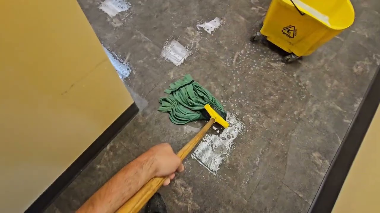 Commercial vinyl tile floor cleaning Louisville Kentucky.