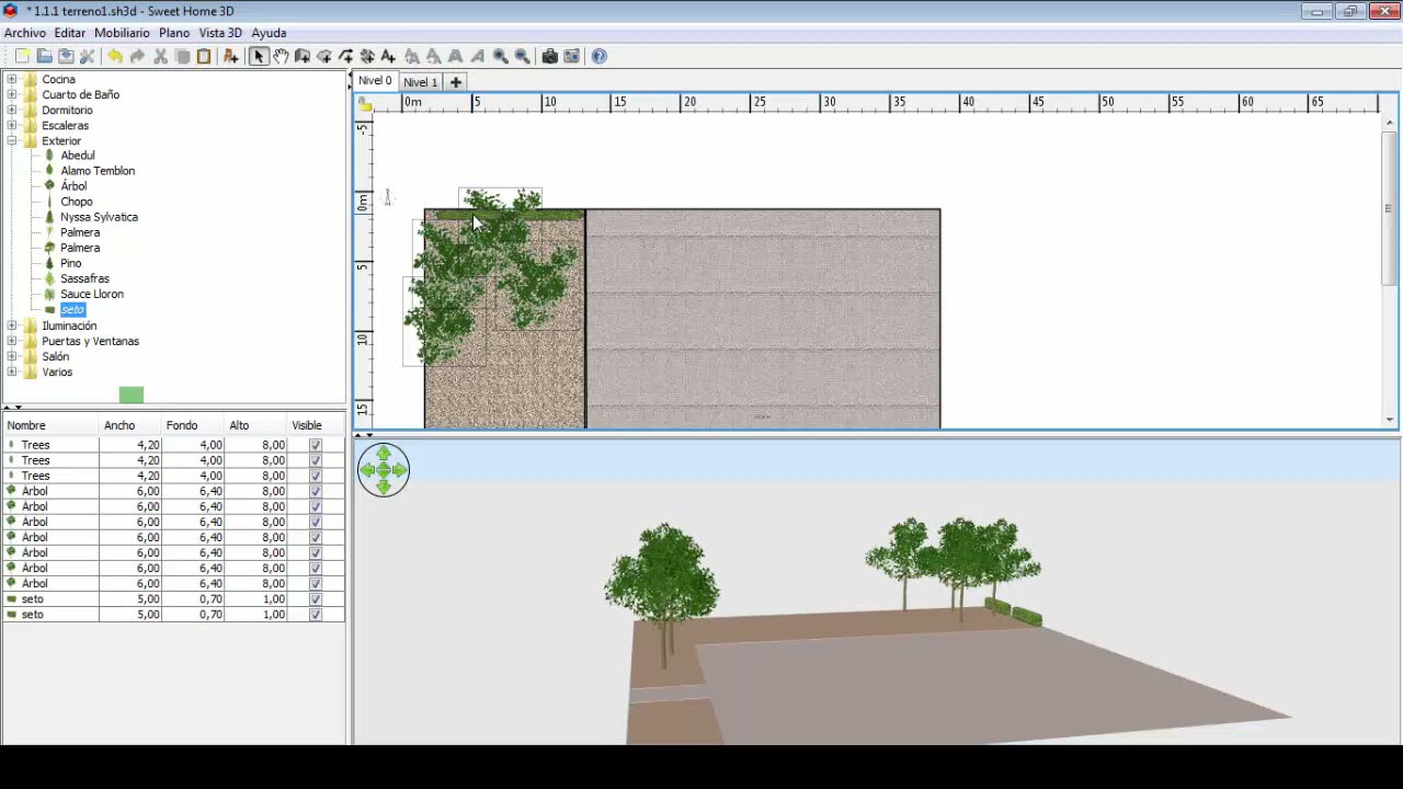 Dibuja un terreno con Sweethome3D #dibujotecnico