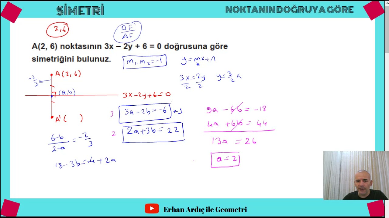 Noktanın doğruya göre simetrisi(Ramazanlık soru serisi)