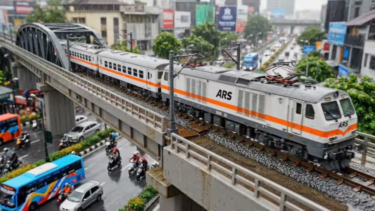 wadidaw !!!! kereta api bagus banget melewati pegunungan 10