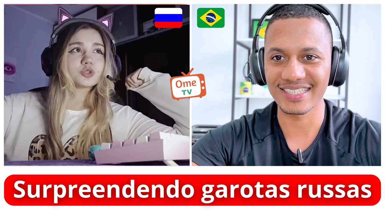 Brasileiro SURPREENDE mulheres russas ao falar russo FLUENTE no OmeTV #38