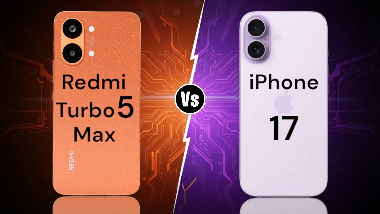 Redmi Turbo 5 Max Vs iPhone 17|| 🤔من الأفضل 