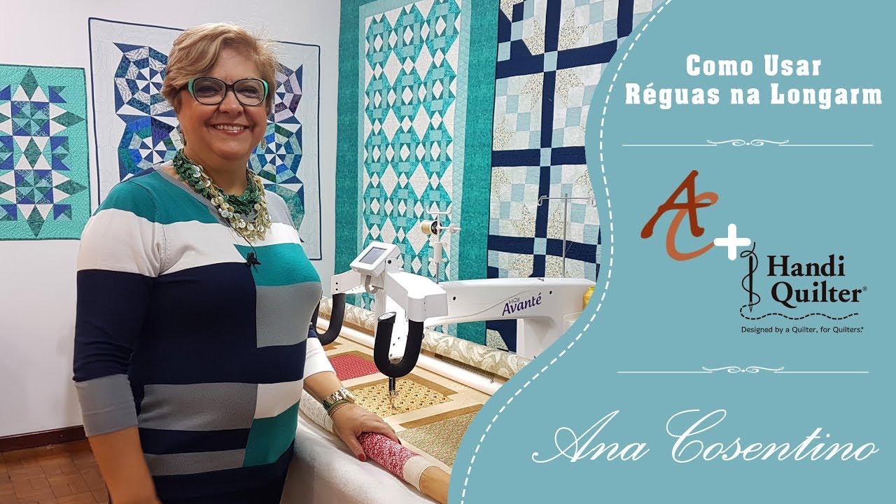 Como Usar Réguas numa máquina Longarm | Handi Quilter - Vídeo 8.1