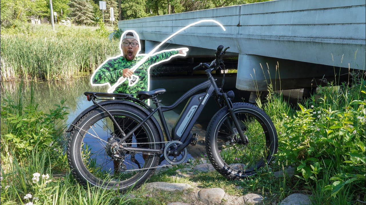 Bridge Fishing with My Electric Bike! (IT WAS LOADED)