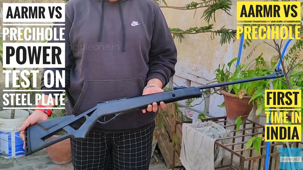 Aarmr tornado vs precihole nx 200 power test on steel plate-best air rifles of india for sports💥