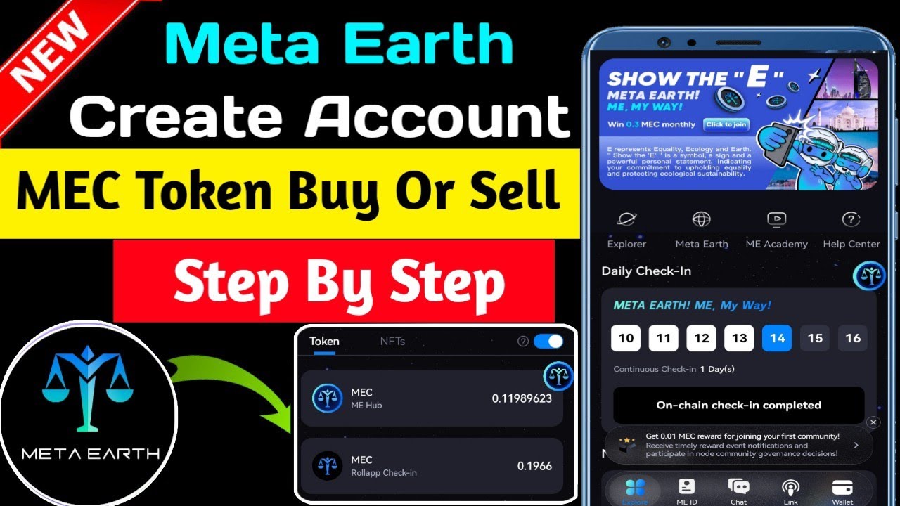 🧵Meta Earth New Airdrop How To Join Full Video Guide✅| ME Pass Create Account | MEC Token Withdrawal