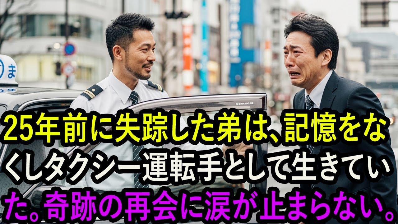 25年前に失踪した弟は、記憶をなくしタクシー運転手として生きていた。奇跡の再会に涙が止まらない。