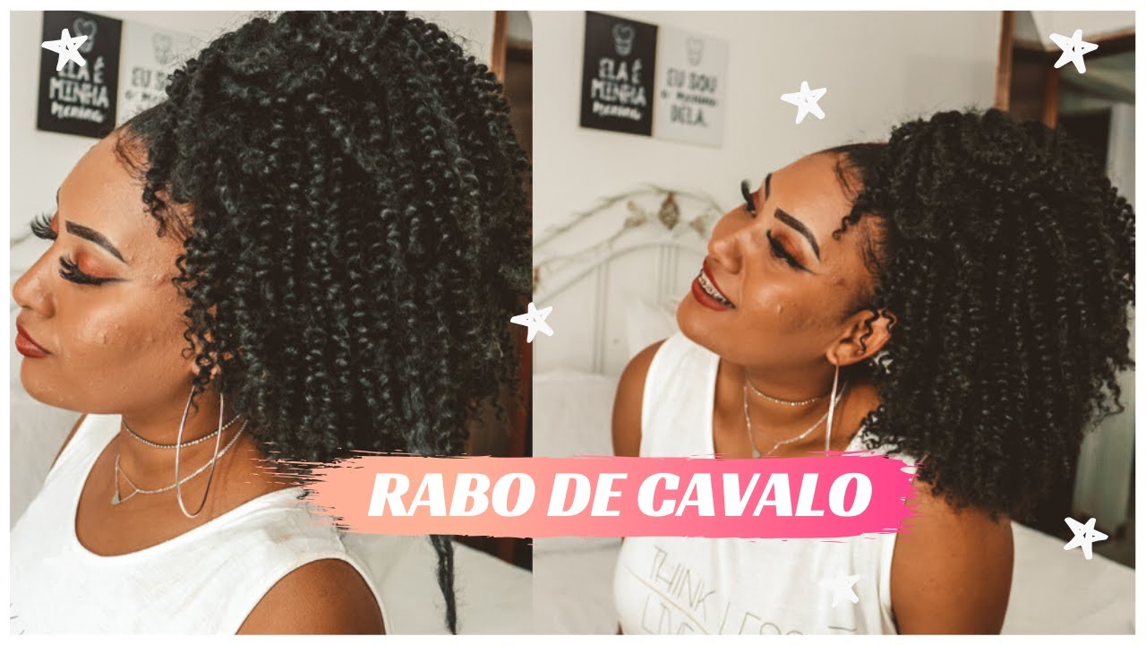 FIZ UM APLIQUE DE RABO DE CAVALO COM CABELO ORGÂNICO BABY AFRO ( TUTORIAL)