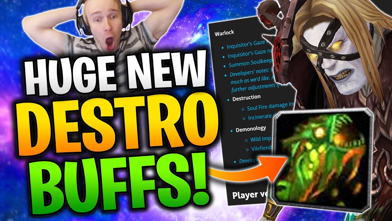NEW Destro Warlock BUFFS! Chaos Bolt SCARY AGAIN! - Dragonflight Balance Patch (Cobrak WoW)