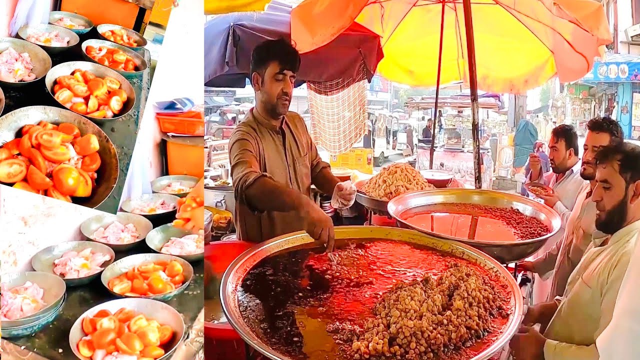 The famous street food of Jalalabad Afghanistan | Channa and Lobya | Chicken sajji | Shinwari Karahi