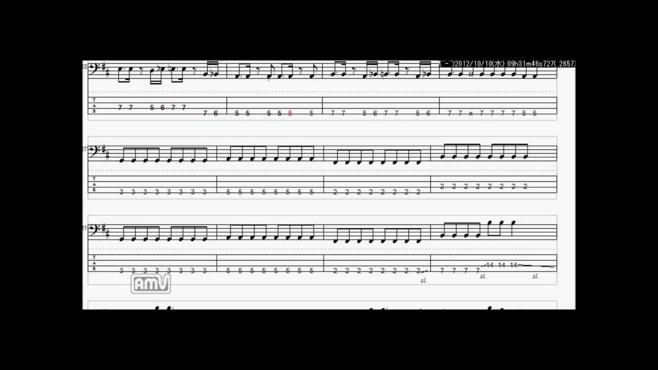 相対性理論　LOVEずっきゅん　ベース　TAB譜