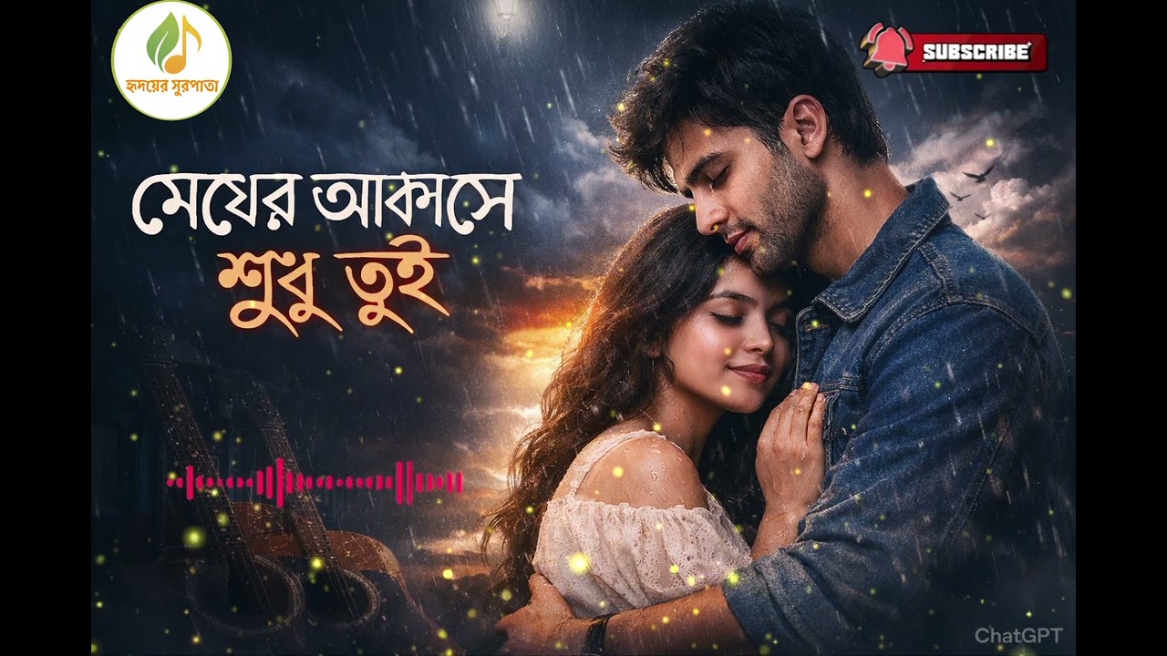 মেঘের আকাশে শুধু তুই ☁️❤️ | Megher Akashe Shudhu Tui ☁️❤️ | Romantic Bengali Song | Hridoyer Surpata