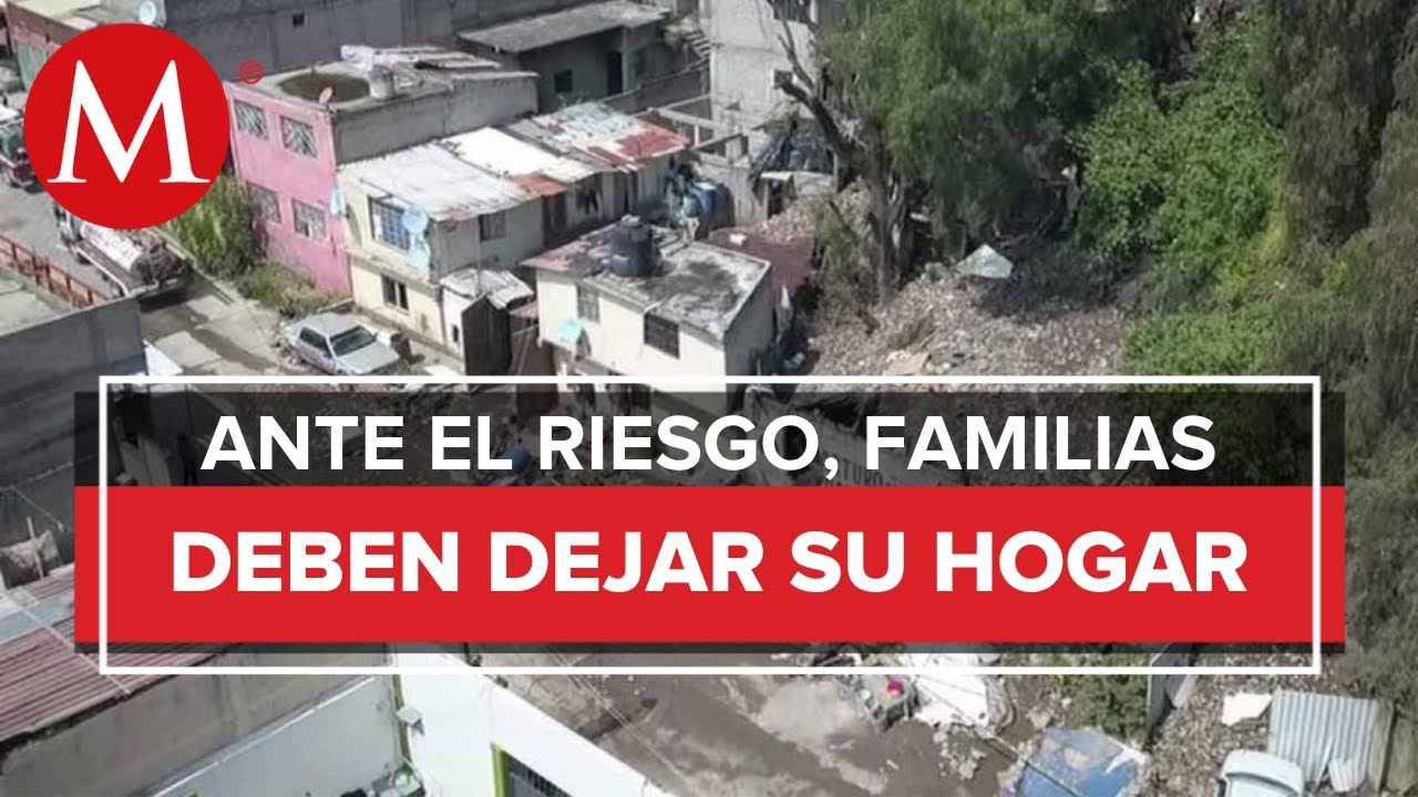 En riesgo varias viviendas por deslave en Ecatepec