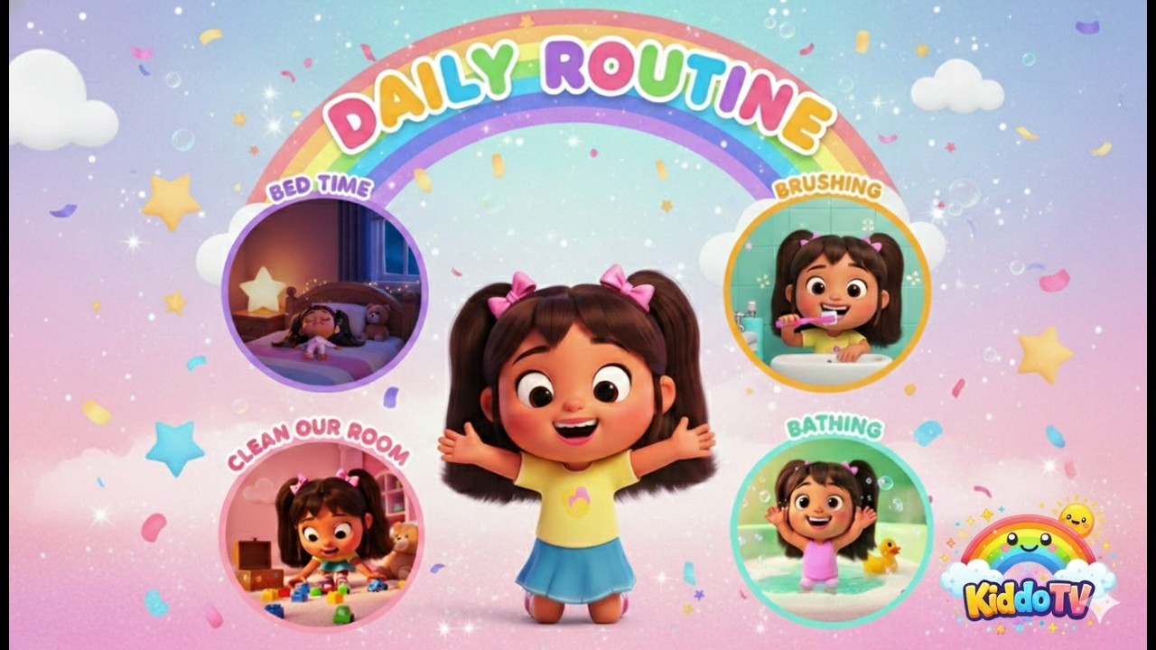 Funny Routine Dance Song for Kids 🧼🪥| Brush Teeth, Wash Hands, Clean Up & Bath Time Songs #kidsSongs