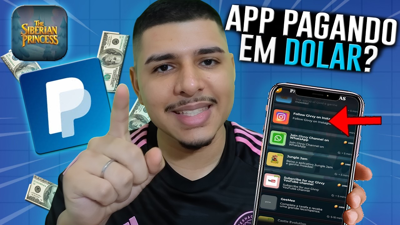 NOVO APP PAGANDO em DOLAR no PAYPAL | MELHOR APLICATIVO GANHAR p/ DINHEIRO no CELULAR | RENDA EXTRA