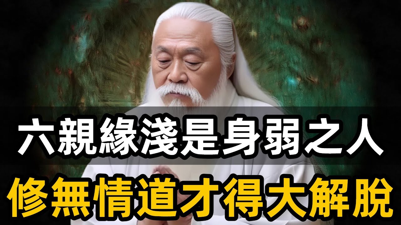 六親緣淺是身弱之人，修無情道才得大解脫。#六親緣淺