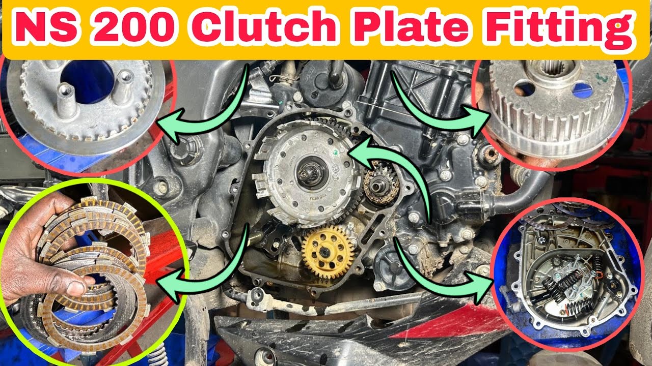 NS 200 BS6 clutch plate replaces full detail, NS 200 clutch kit price, NS 200 clutch kit assembly