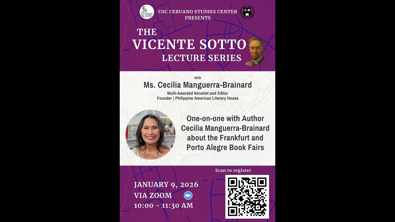 Author Cecilia Manguerra Brainard -- The Vicente Sotto Lecture Series, Cebuano Studies Center