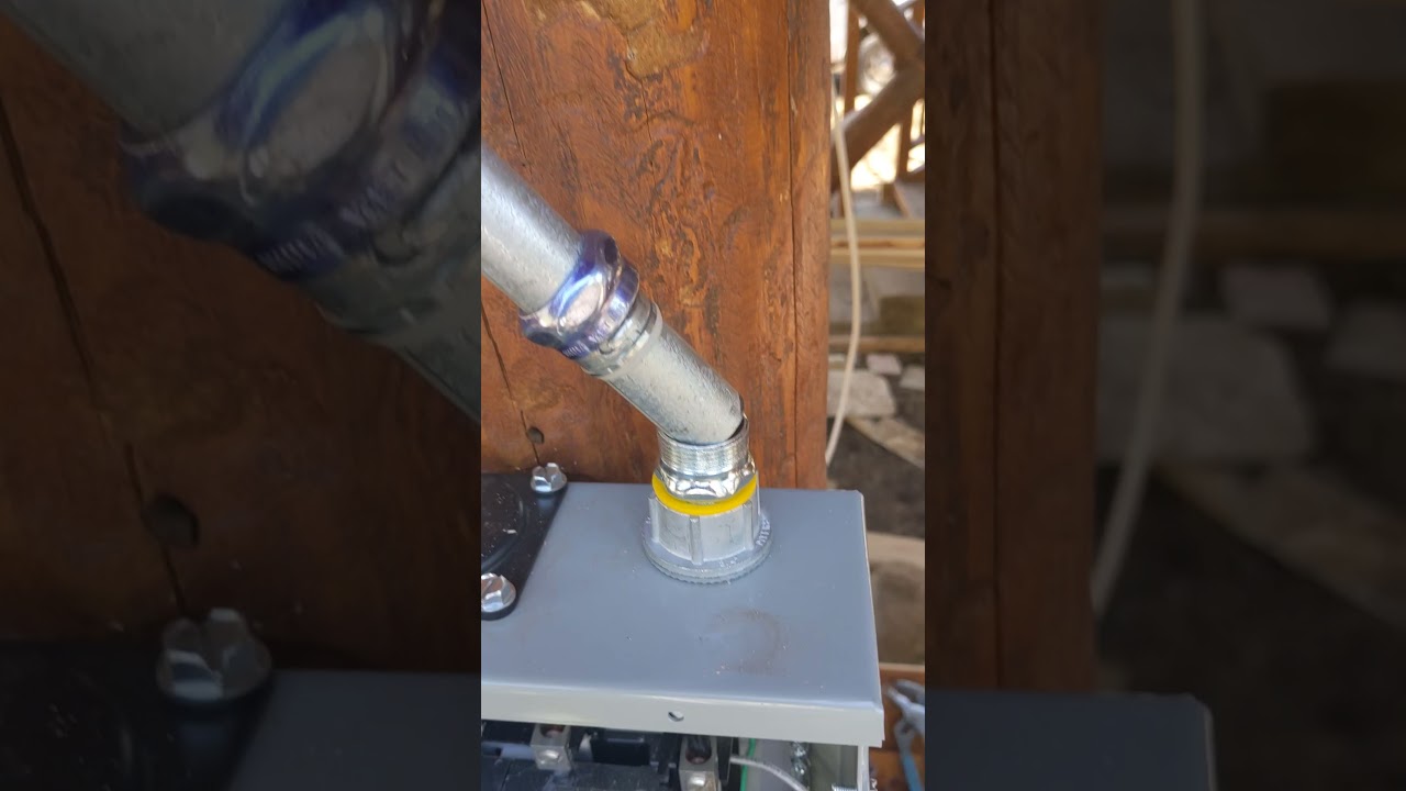 Rain Tight EMT Fitting Install Explanation DIY Trick of the Trade.  3/4