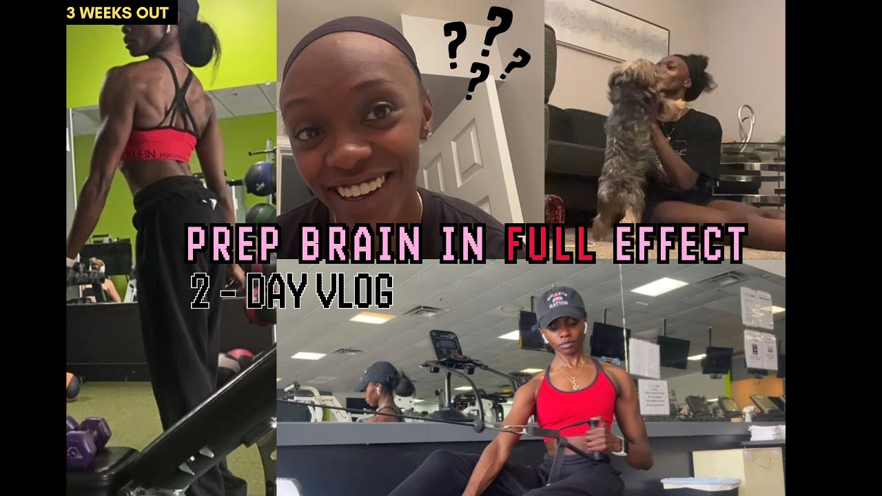 prep brain is so HERE | 3 weeks out vlog | shoulders and back workout