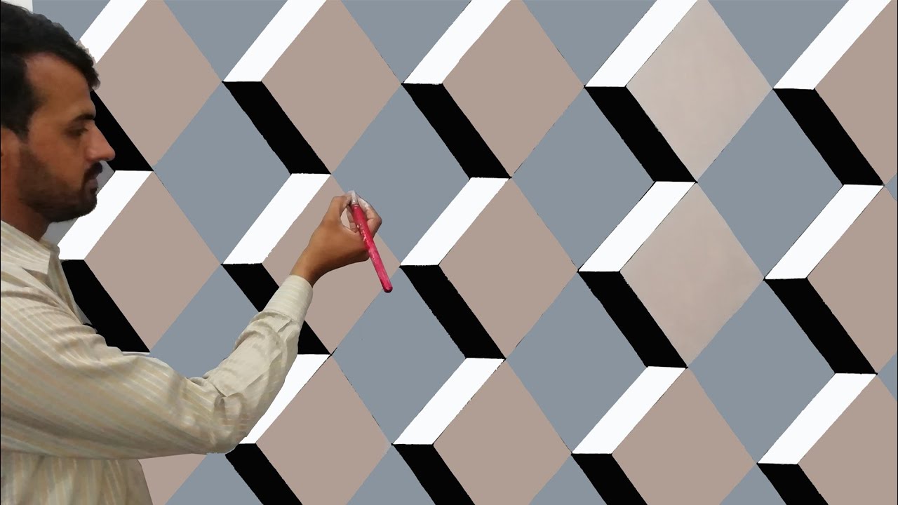 how to make 3D wall design | 3D wall painting | 3D wall texture new design | interior design ideas