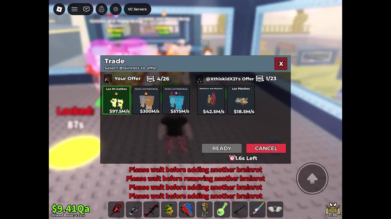 steal a Brainrot trading