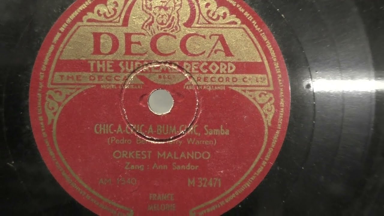 Orkest Malando met zang van Ann Sandor: Chic-a-chic-a-bum-chic. (1947).