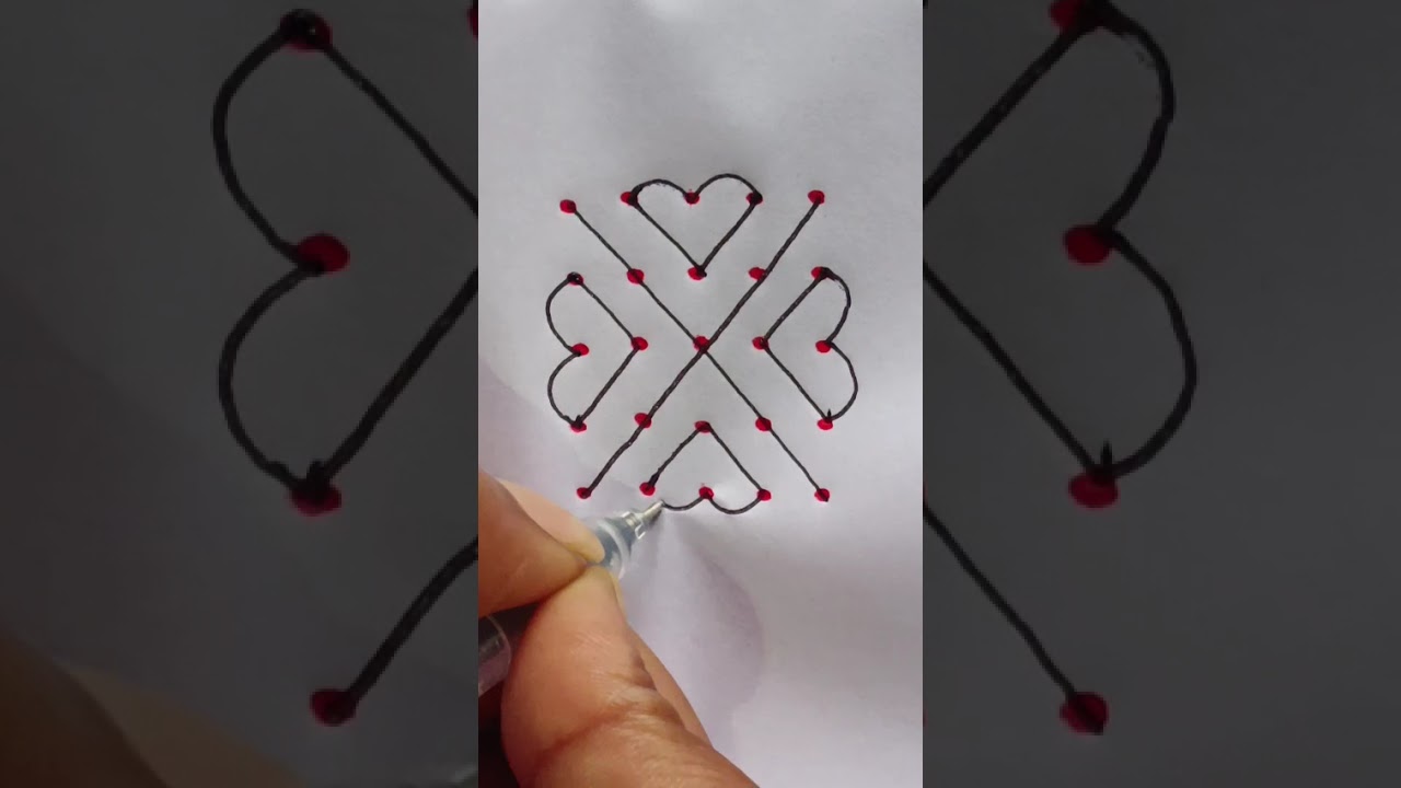 5 dots daily use rangoli | 