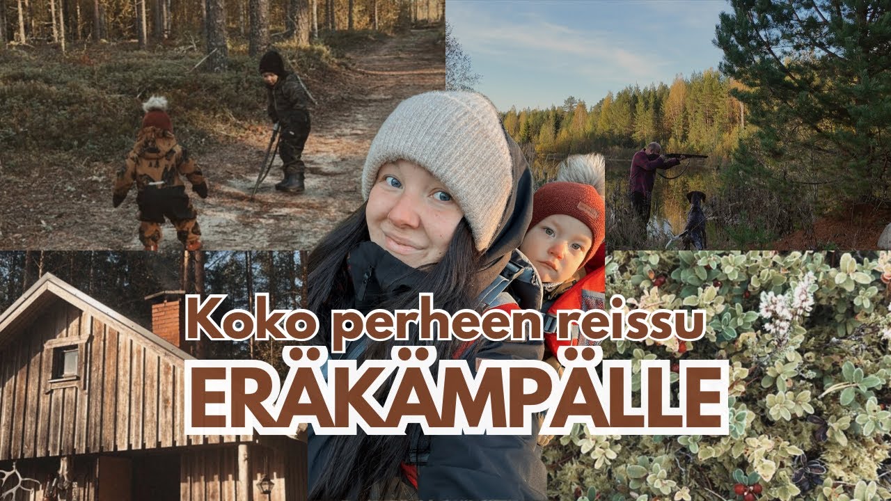 Off-grid viikonloppu perheen kanssa | Mökki keskellä metsää 🌲