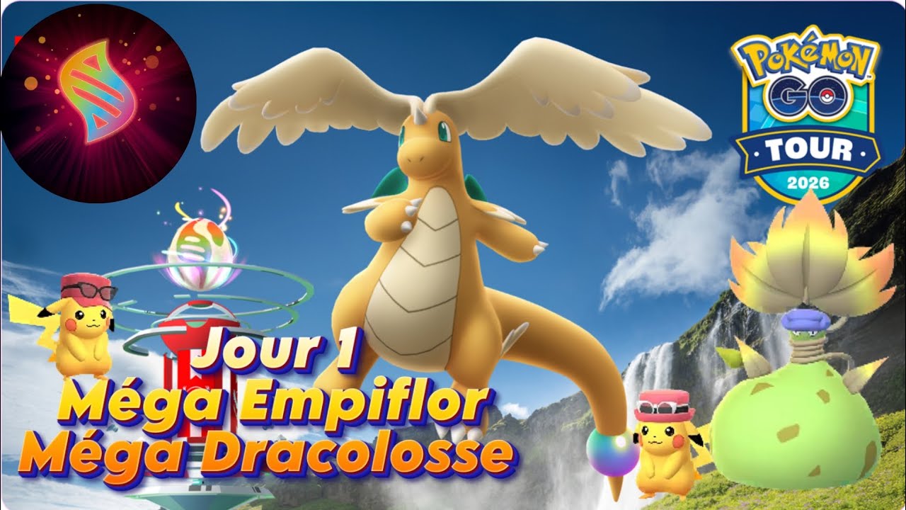 Pokémon GO, ✨Pokémon GO Tour 2026, Jour 1 : Méga Empiflor et Dracolosse✨, shasse aux fonds et shiny
