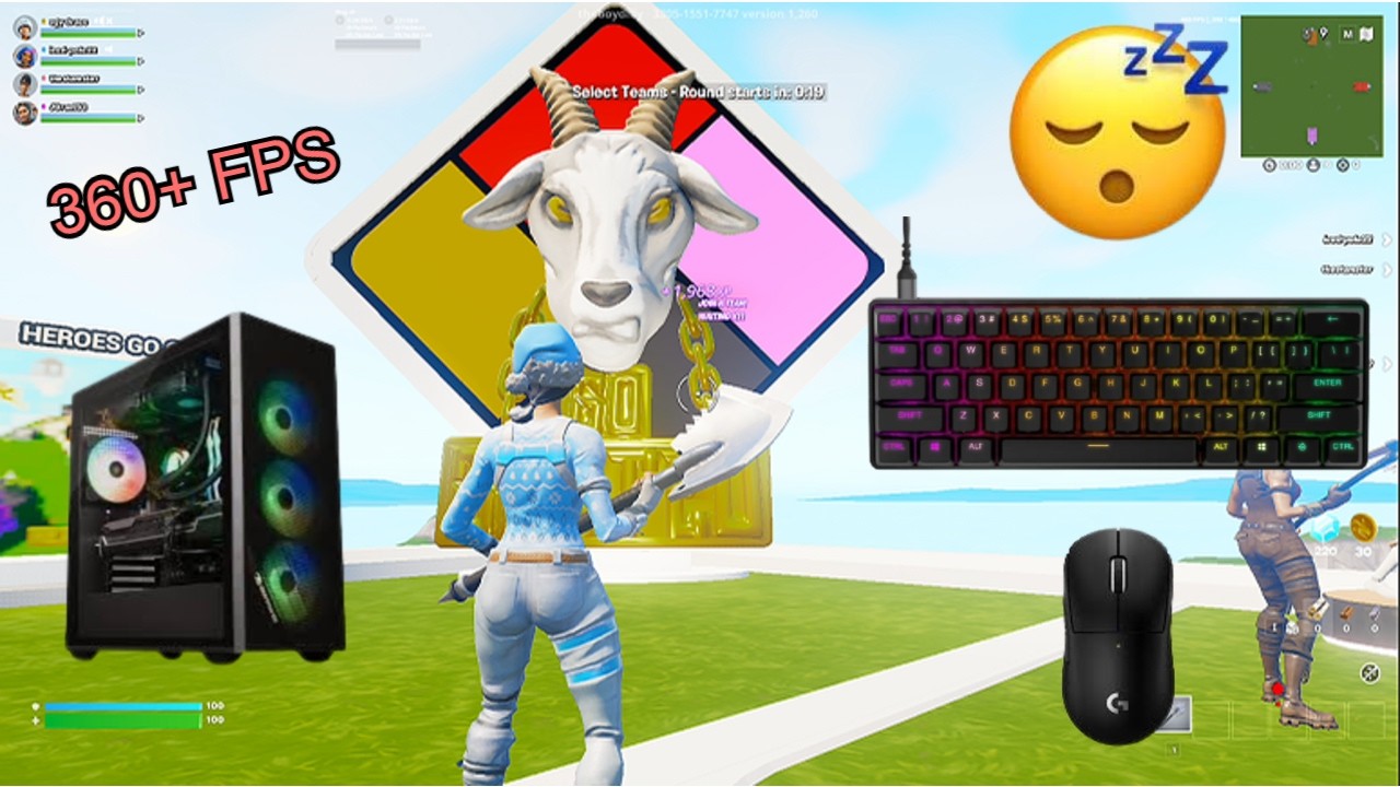 SteelSeries Apex Pro Mini ASMR😴GO GOATED! ZONEWARS🏆HandCam📸 Clicky Keyboard Fortnite 360+ FPS 4K