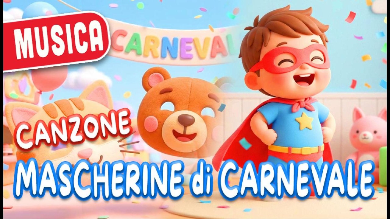 Maschere di Carnevale 🎭 | Canzone per Bambini