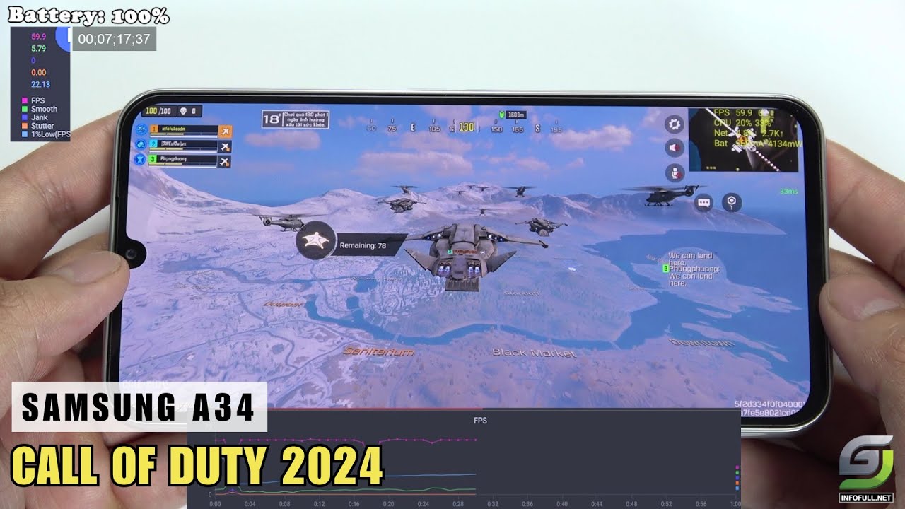 Samsung Galaxy A34 5G test game Call of Duty Mobile CODM Update 2024 | Dimensity 1080