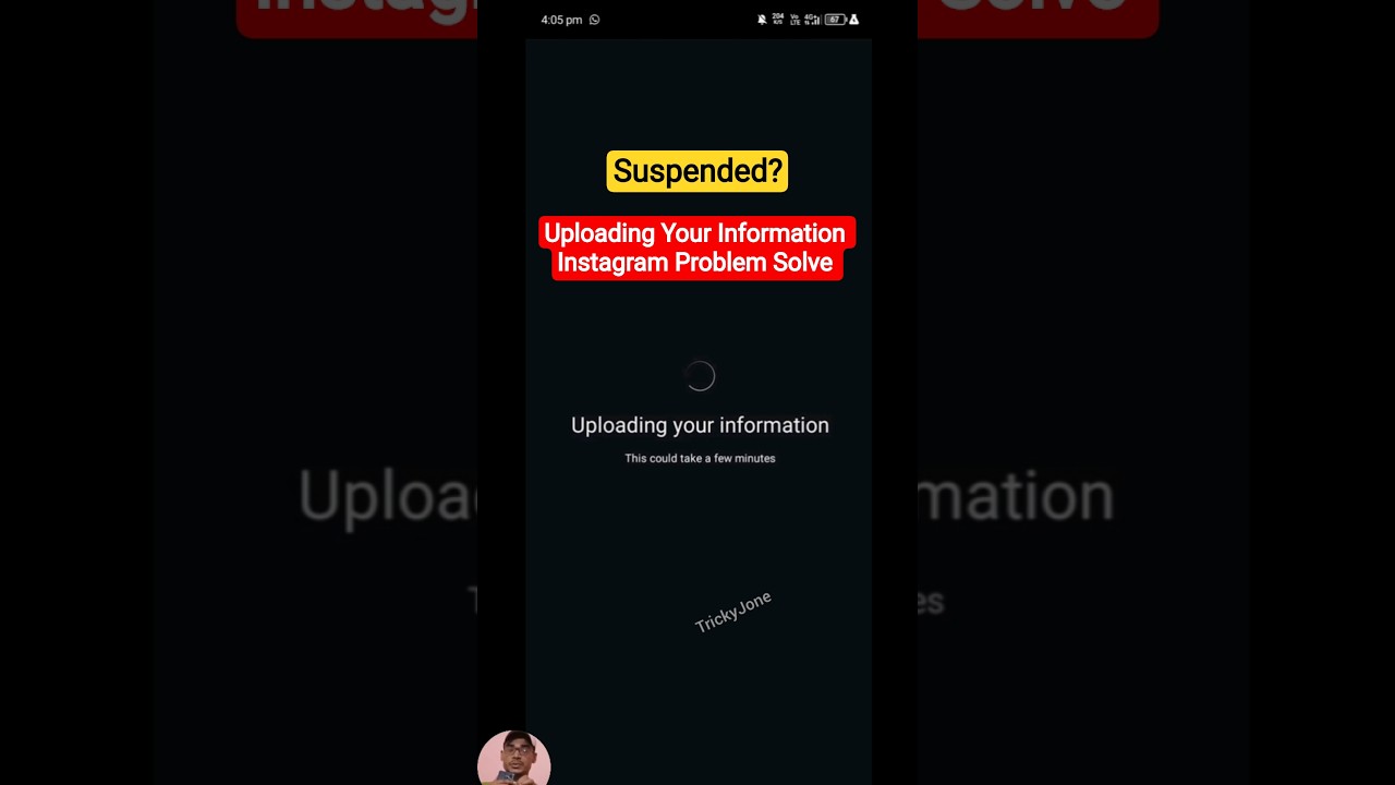 Uploading Your Information Instagram Suspended| An unexpected error occurred instagram problem